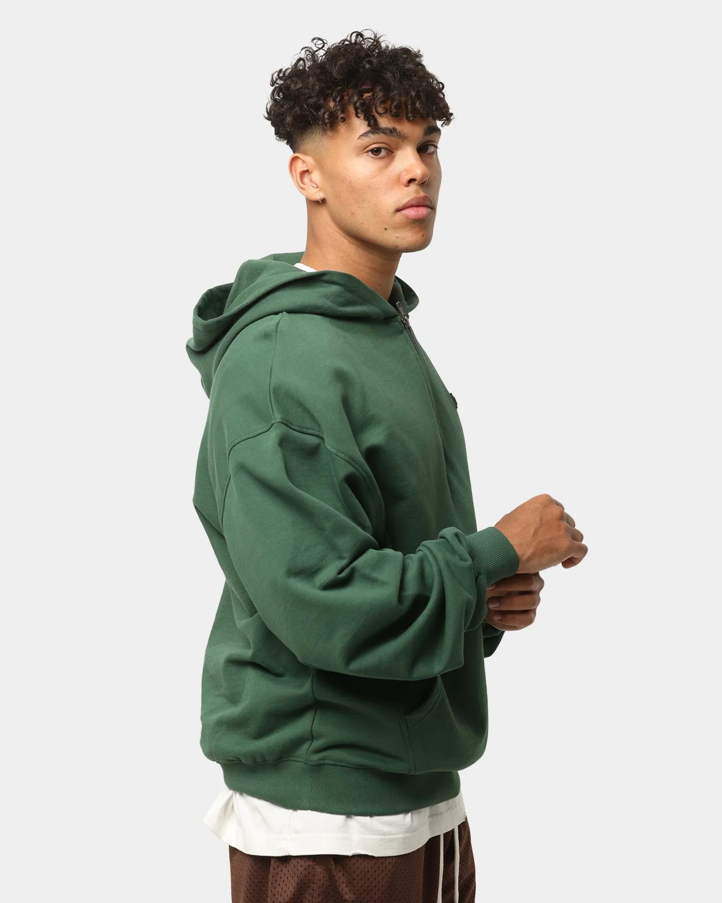 EN ES Origins Quarter Zip Hoodie Green