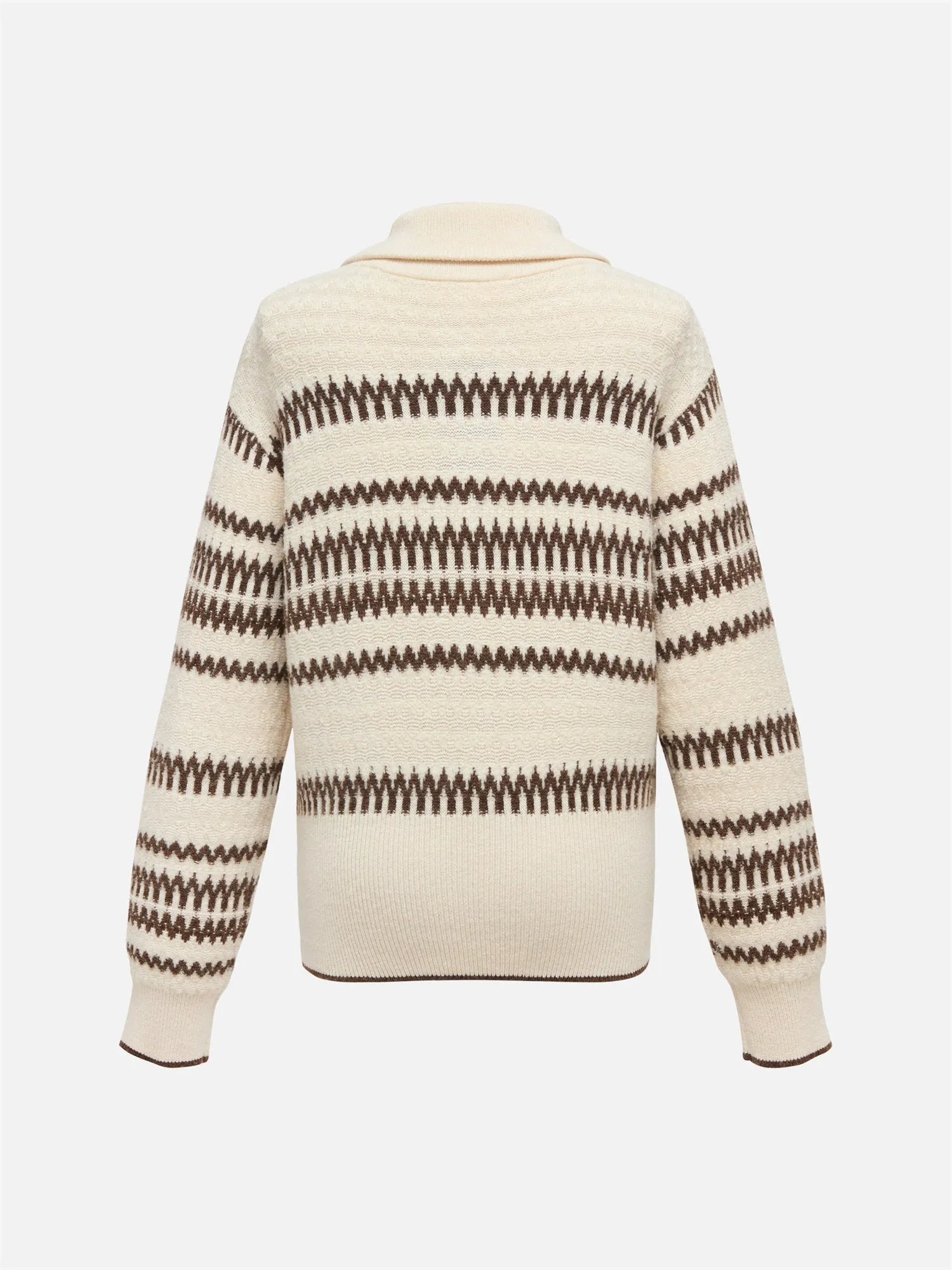 EP YAYING Zip-Up Knitted Cardigan