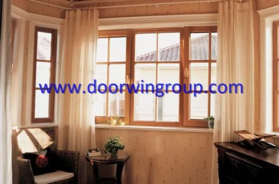 Excellent European Style Aluminium Clad Wood Window, Composite Window with Beautiful Vertical Light Grille - China Wood Casement Window, Aluminum Casement Window