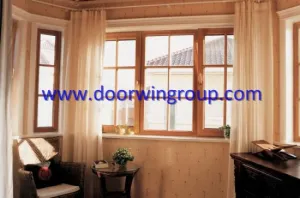 Excellent European Style Aluminium Clad Wood Window, Composite Window with Beautiful Vertical Light Grille - China Wood Casement Window, Aluminum Casement Window