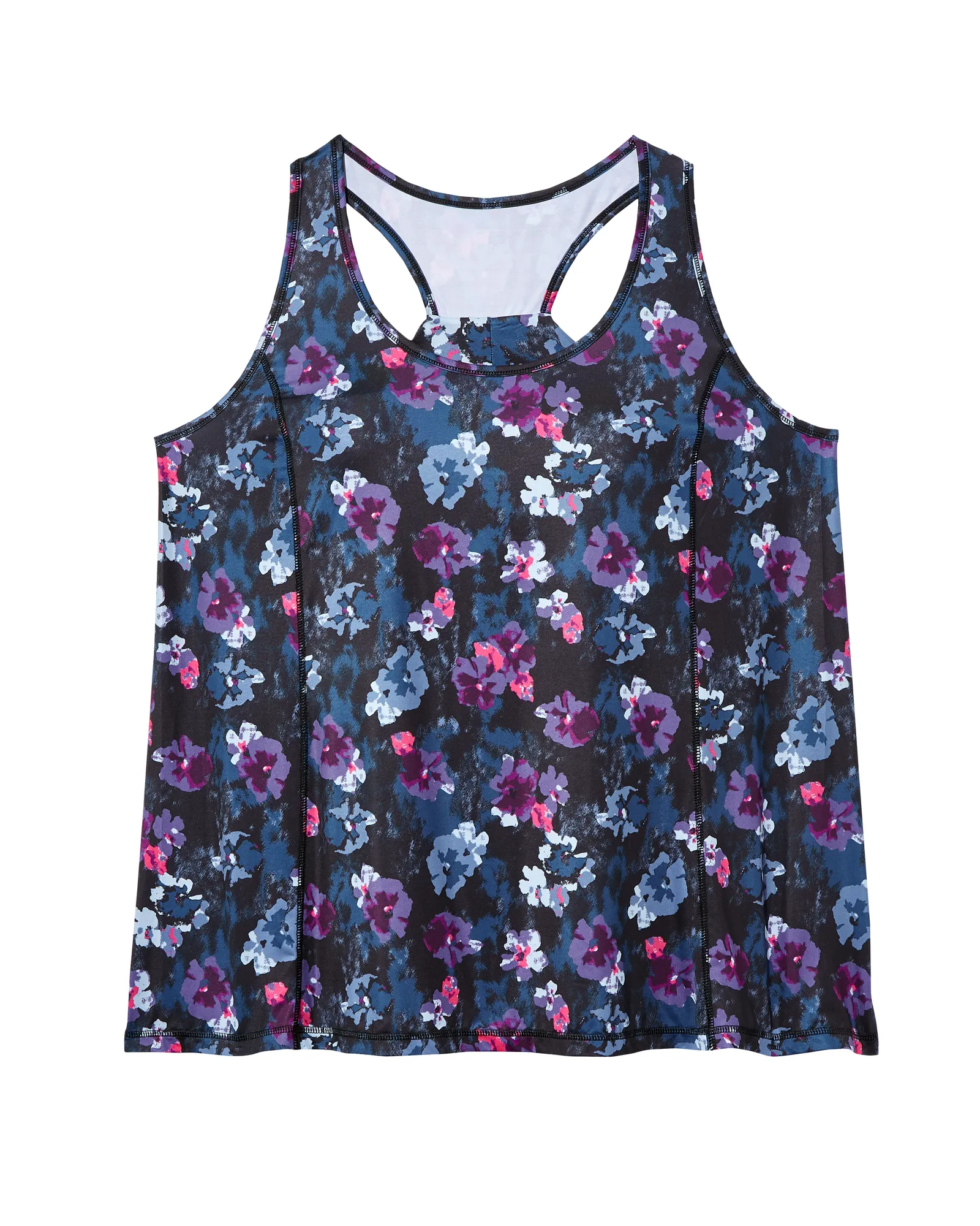 Fiorella Tank | Black / Magenta
