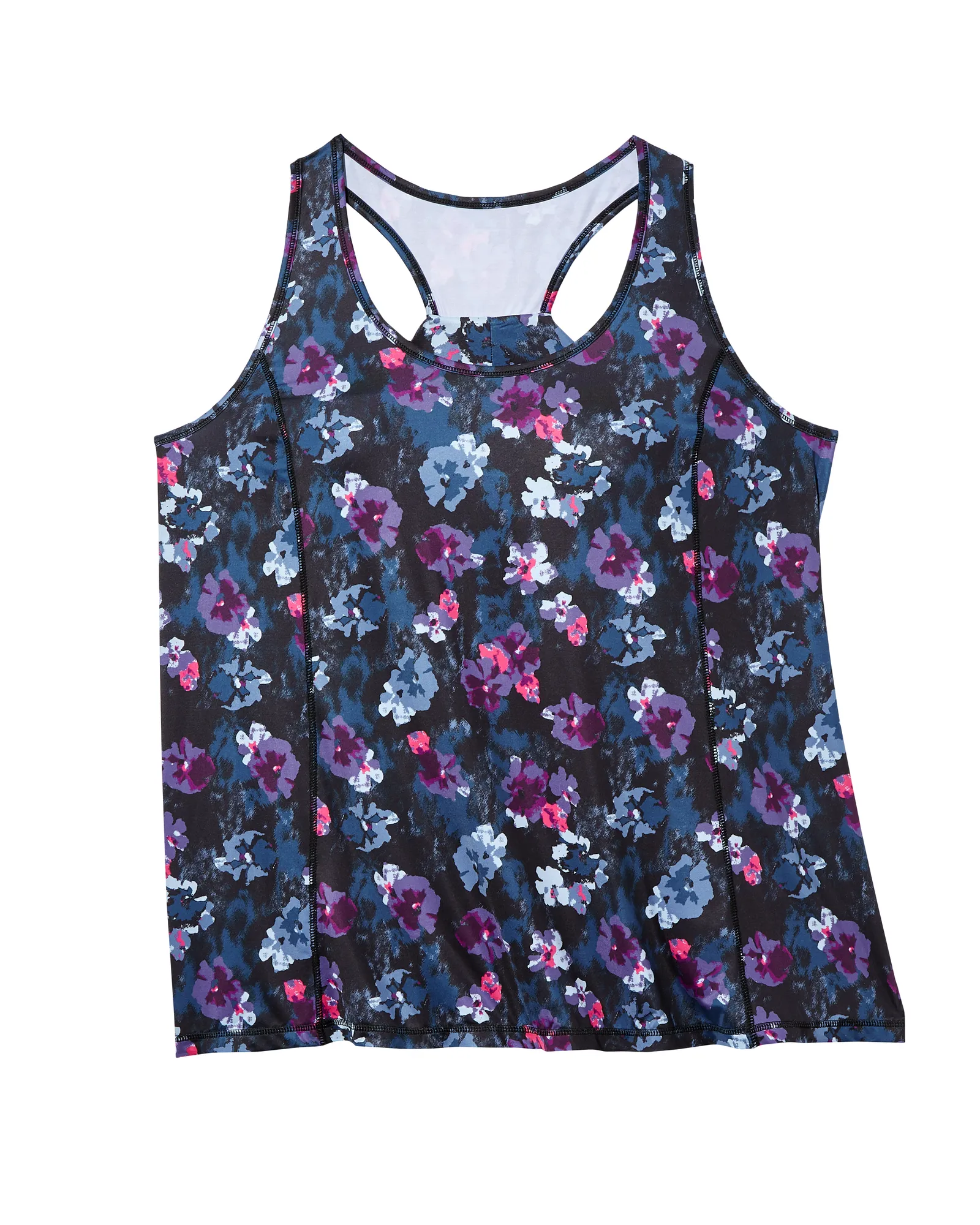 Fiorella Tank | Black / Magenta