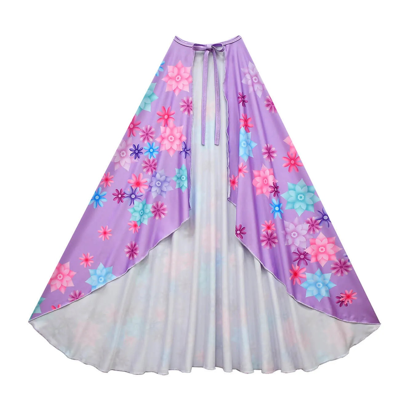 Flower Princess Isabela Long Sleeve Dress Girls Isabela Mardrigal Magic Cosplay Dress with Bag and Cloak