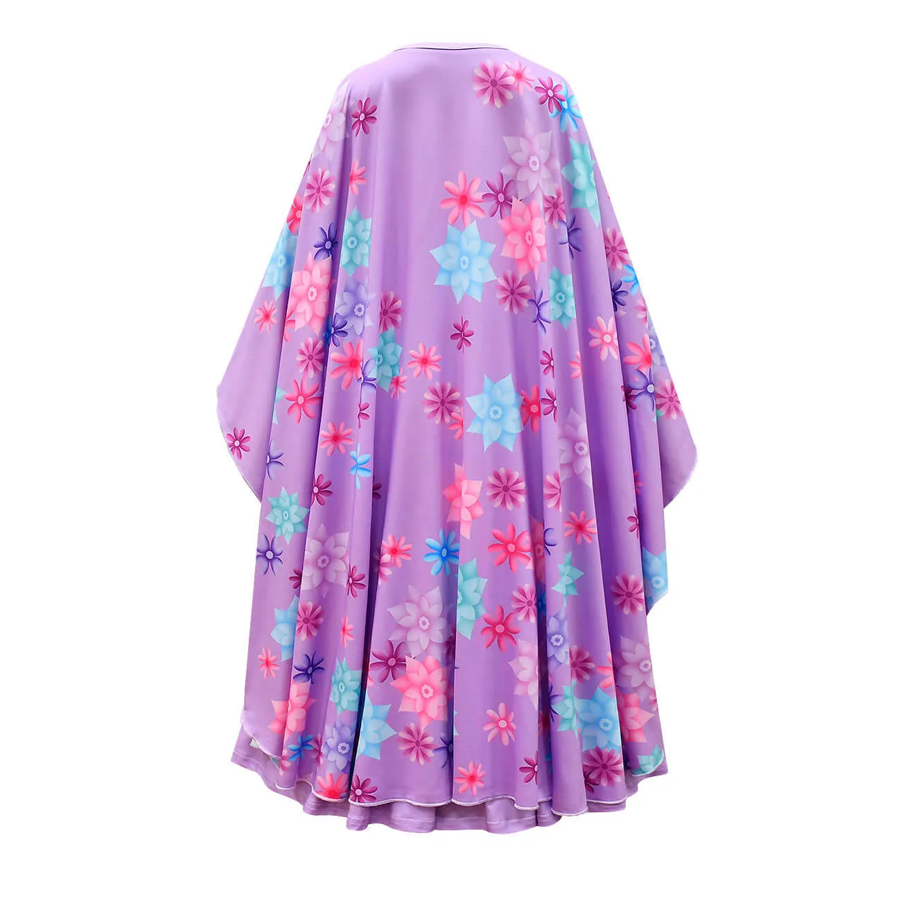 Flower Princess Isabela Long Sleeve Dress Girls Isabela Mardrigal Magic Cosplay Dress with Bag and Cloak