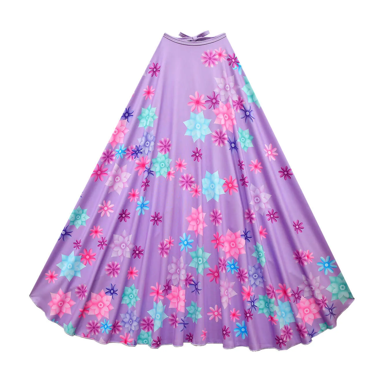 Flower Princess Isabela Long Sleeve Dress Girls Isabela Mardrigal Magic Cosplay Dress with Bag and Cloak