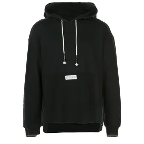FOLD BACK HOODIE BLACK