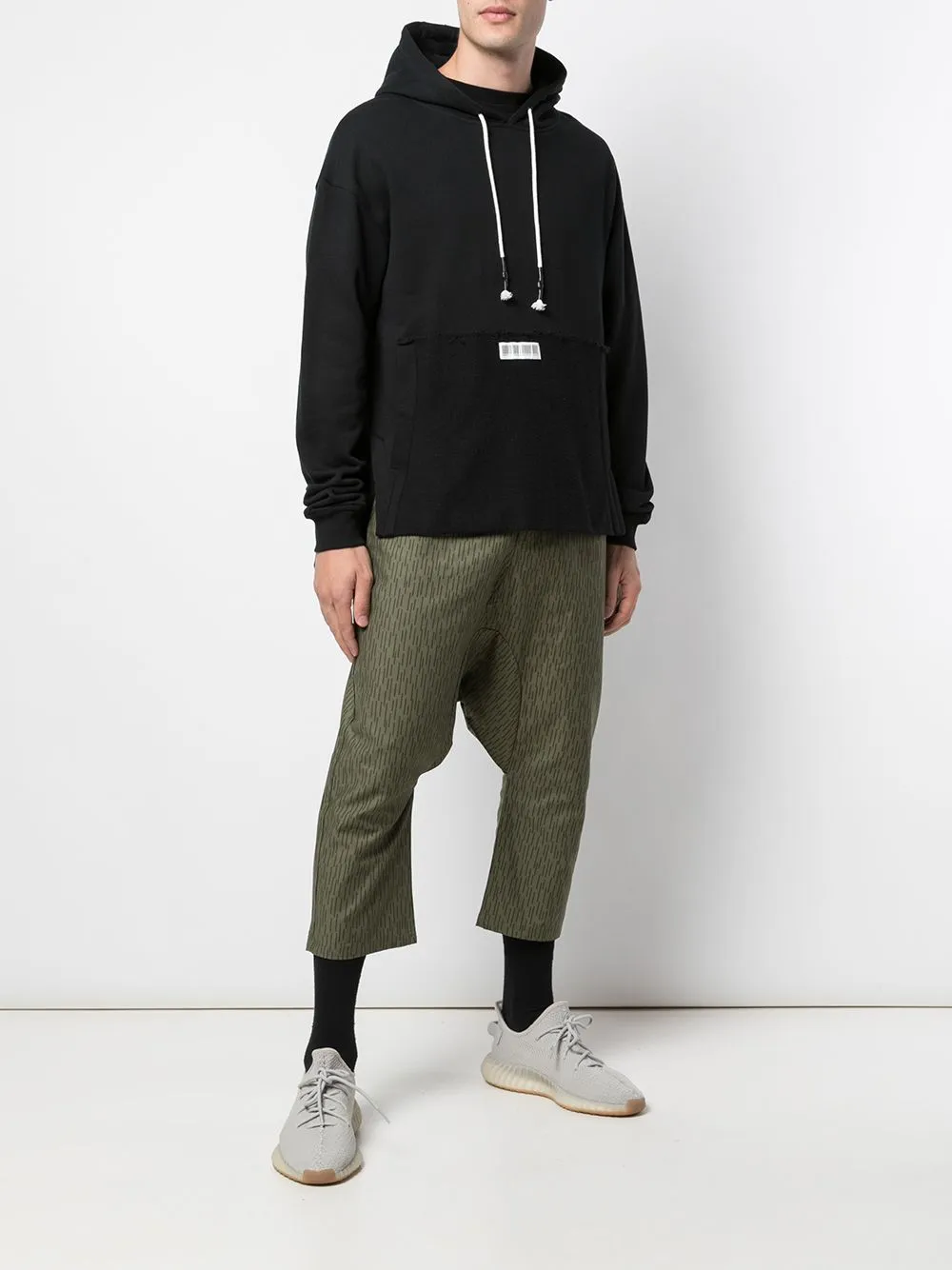 FOLD BACK HOODIE BLACK