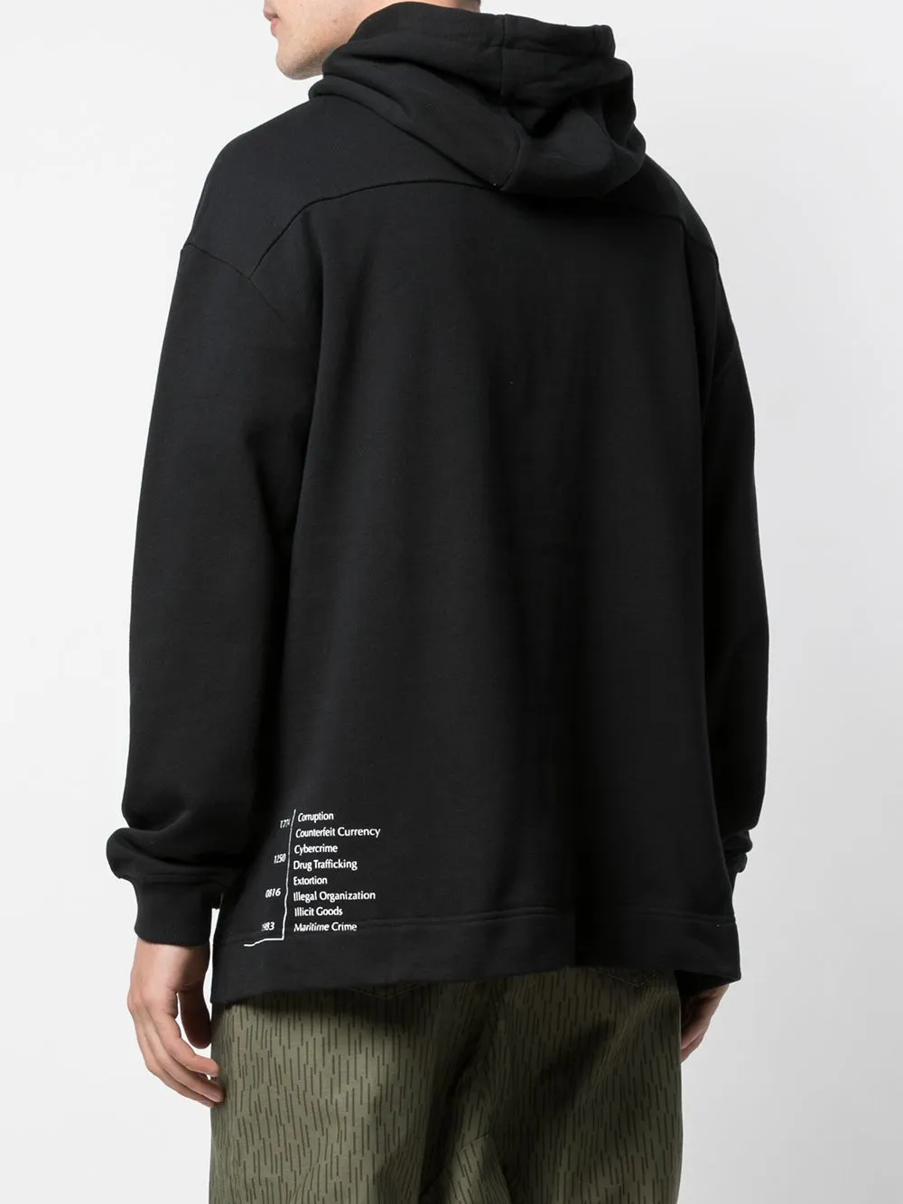 FOLD BACK HOODIE BLACK