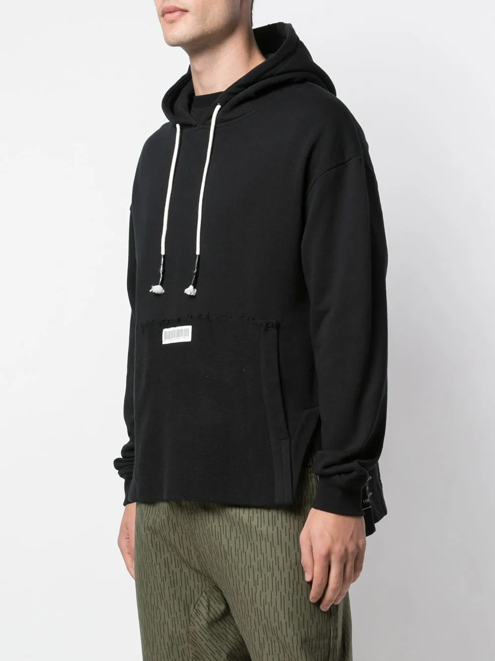 FOLD BACK HOODIE BLACK