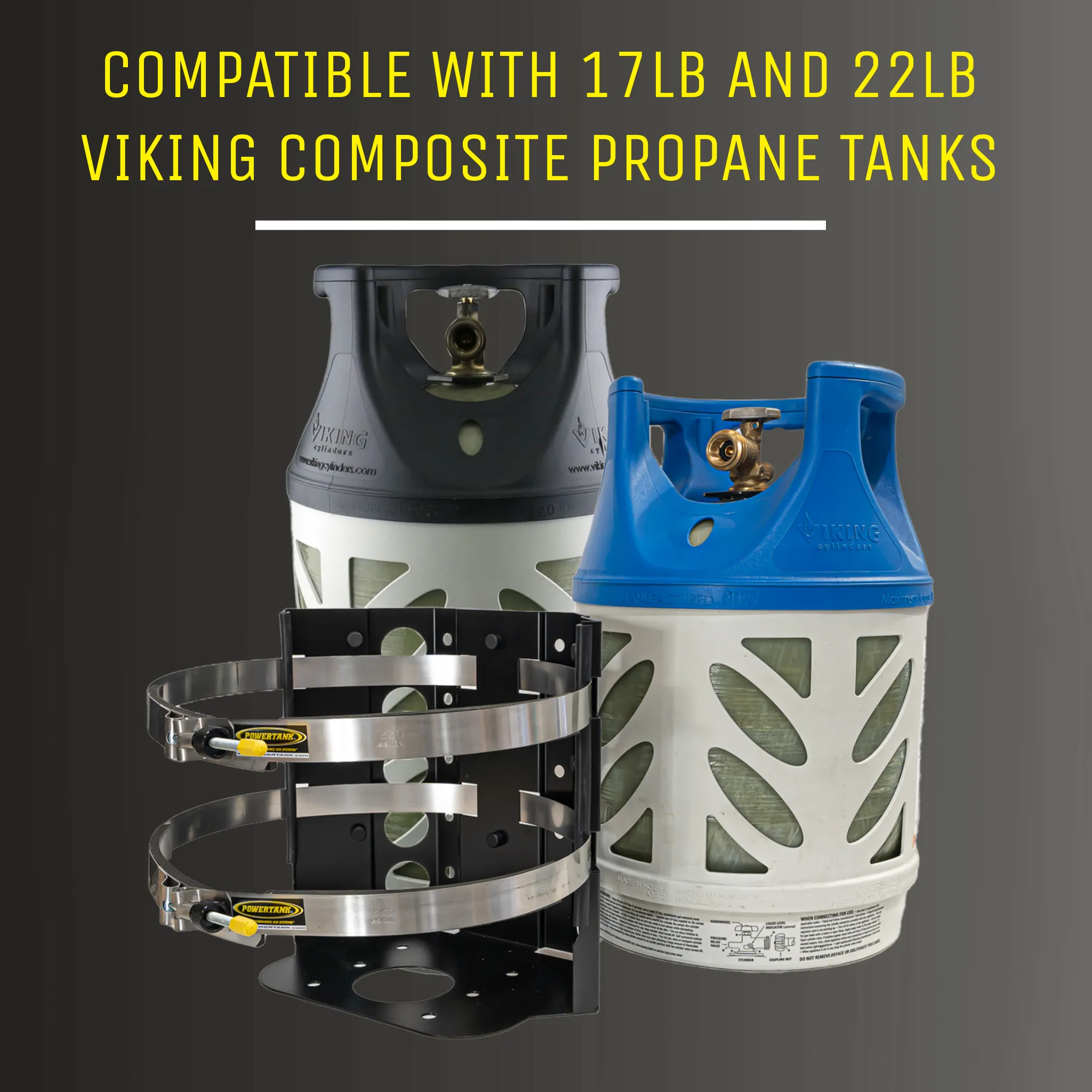 Foraker MARINE Bracket for 17 lb and 22 lb Viking Composite Propane Tank