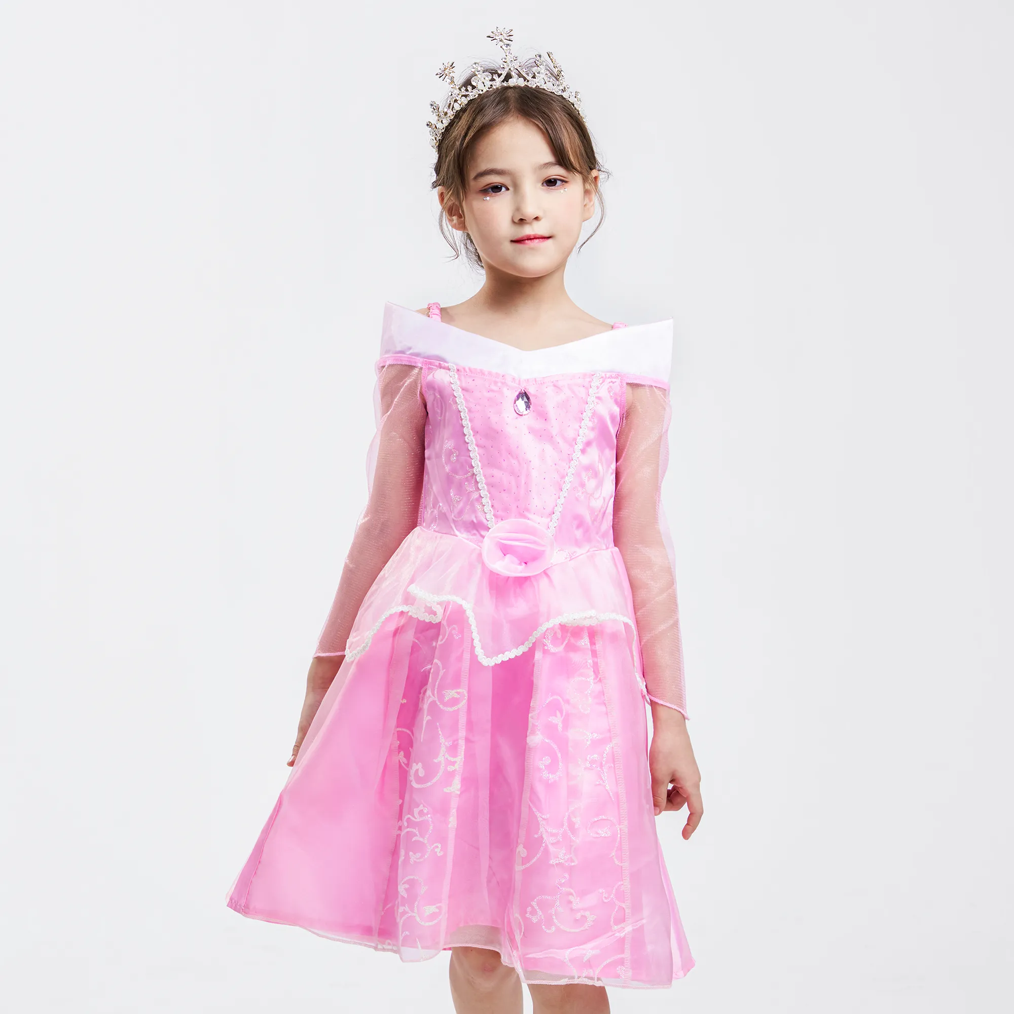 Girls Princess Dress Sleeping Beauty Costume