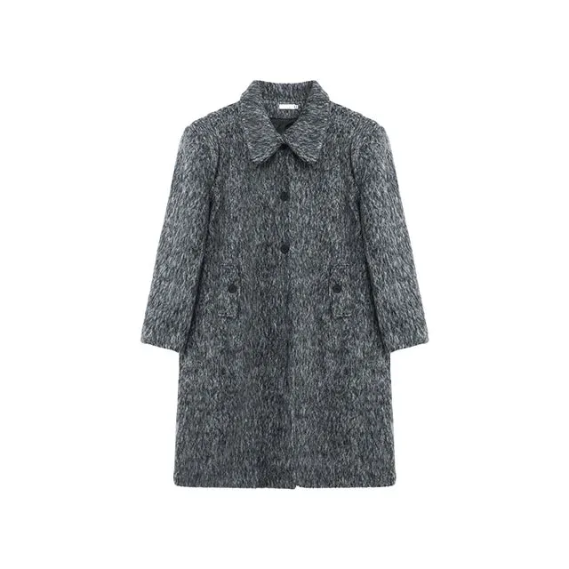 Grey Color Woolen Thick Coat