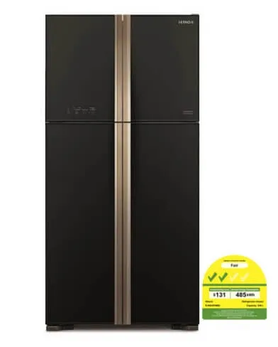 Hitachi RW-635P4MS Inverter Big French 4-Door Refrigerator   Hitachi SF-140XAV 14Kg Top Loading with Glass Top Dynamic-Stream Wash