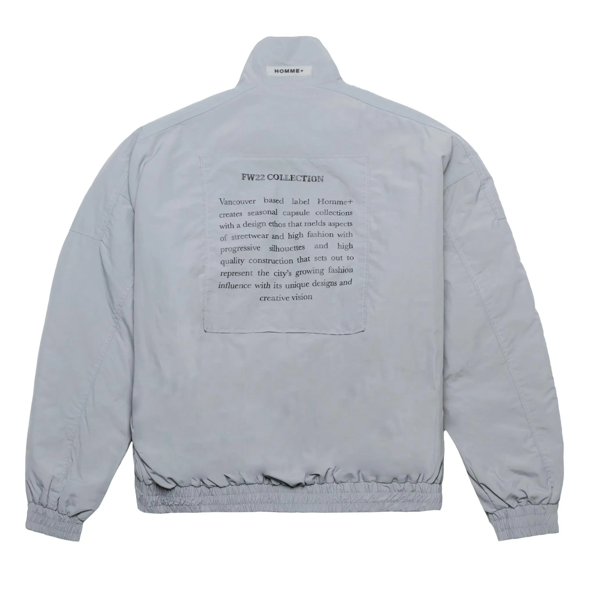 HOMME  Cargo Pocket Bomber Jacket Grey