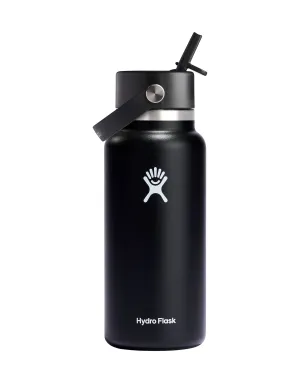 Hydro Flask Wide 32oz Insulated Drink Bottle with Flex Straw Cap (946ml)