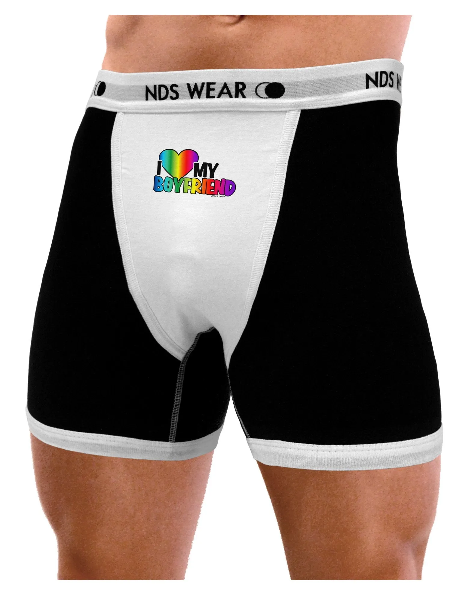 I Heart My Boyfriend - Rainbow Mens Boxer Brief Underwear