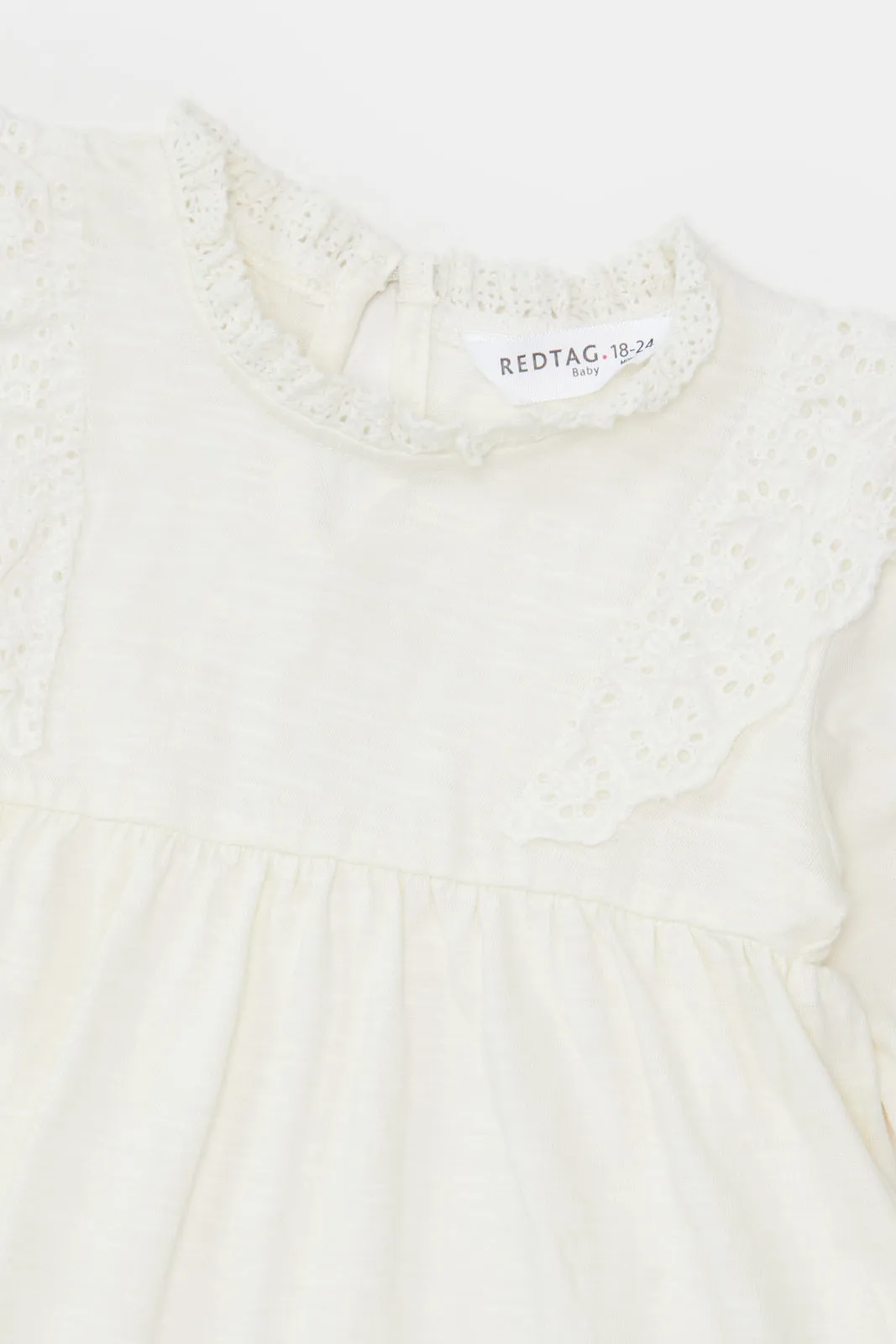Infant Girls Ivory Long Sleeves Plain Blouse