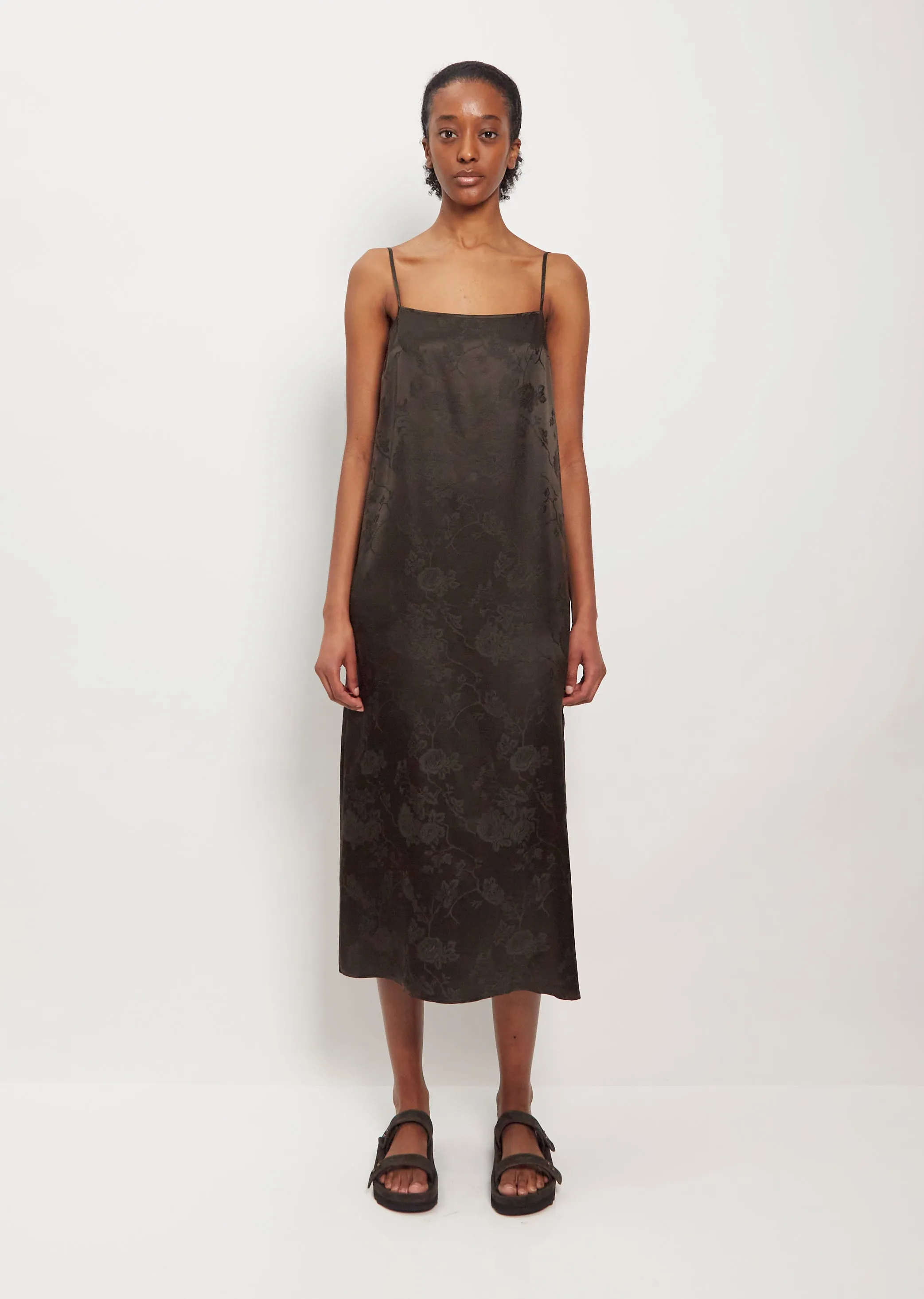 Jacquard Silk Viscose Slip Dress