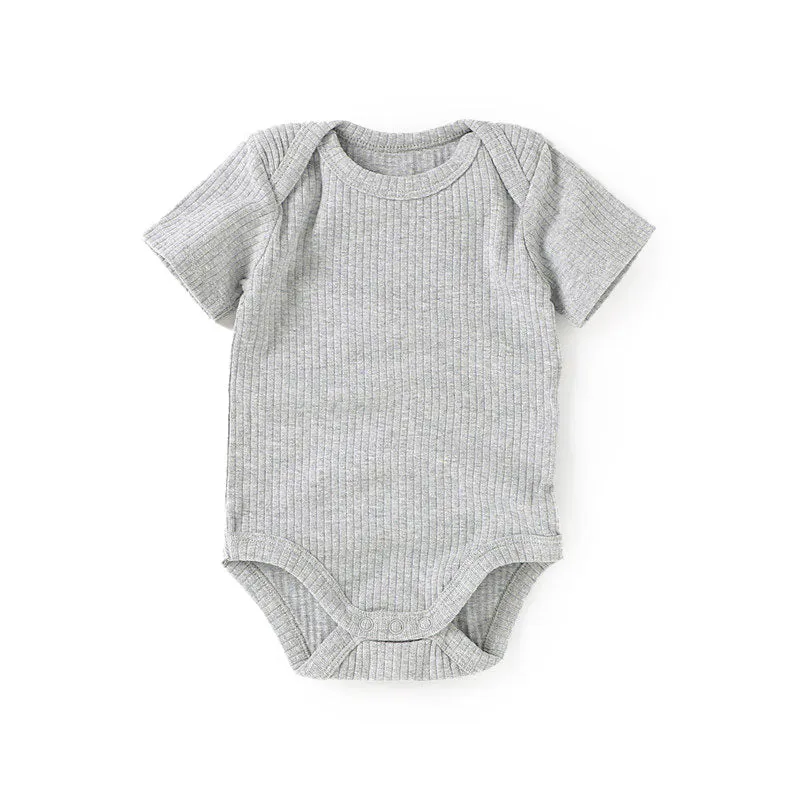 JBØRN Organic Cotton Ribbed Baby Short Sleeve Bodysuit