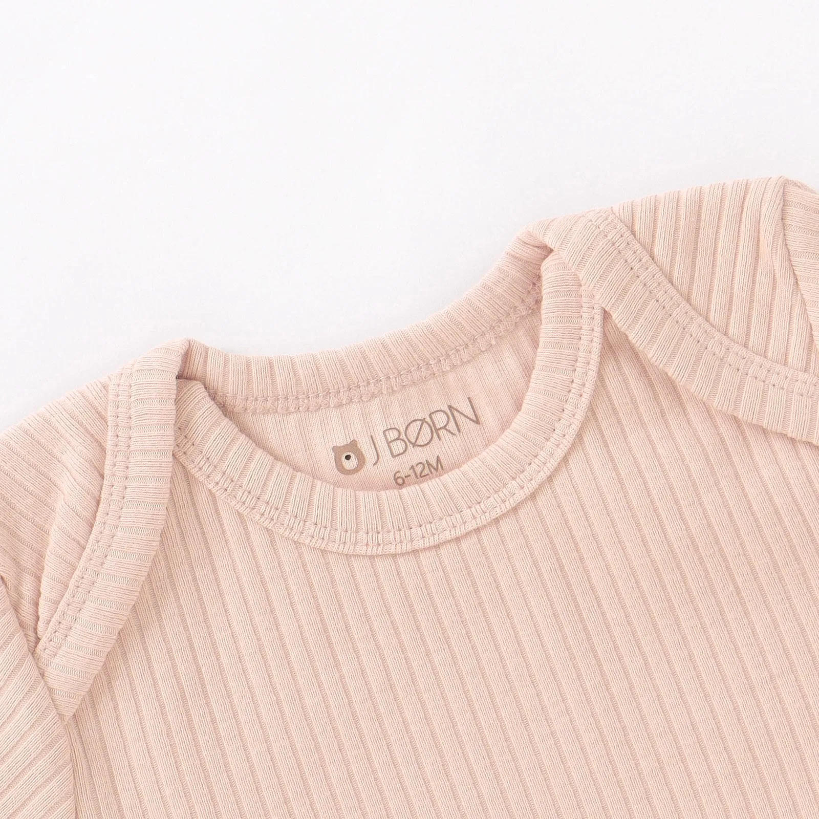 JBØRN Organic Cotton Ribbed Baby Short Sleeve Bodysuit