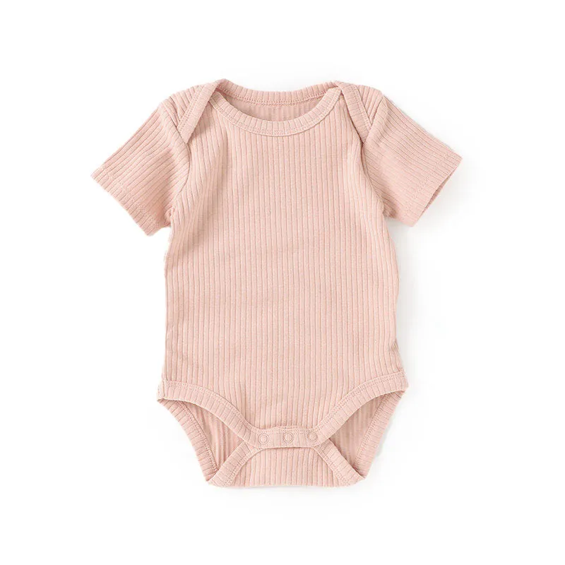 JBØRN Organic Cotton Ribbed Baby Short Sleeve Bodysuit