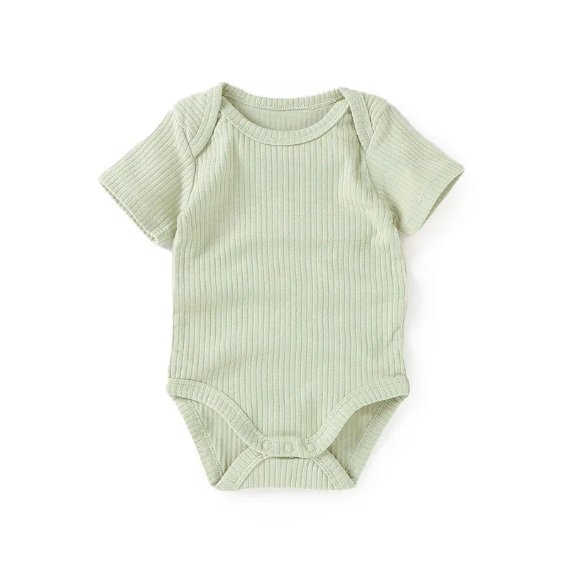 JBØRN Organic Cotton Ribbed Baby Short Sleeve Bodysuit