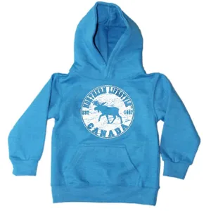 Kids Fleece hoodie Sweatshirt With Moose Lifestyle design.