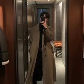 [Korean Style] 3 Colors Cashmere Long Coats