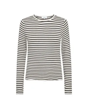 Levete Room Ika Moody Indigo Blue Stripe T-Shirt