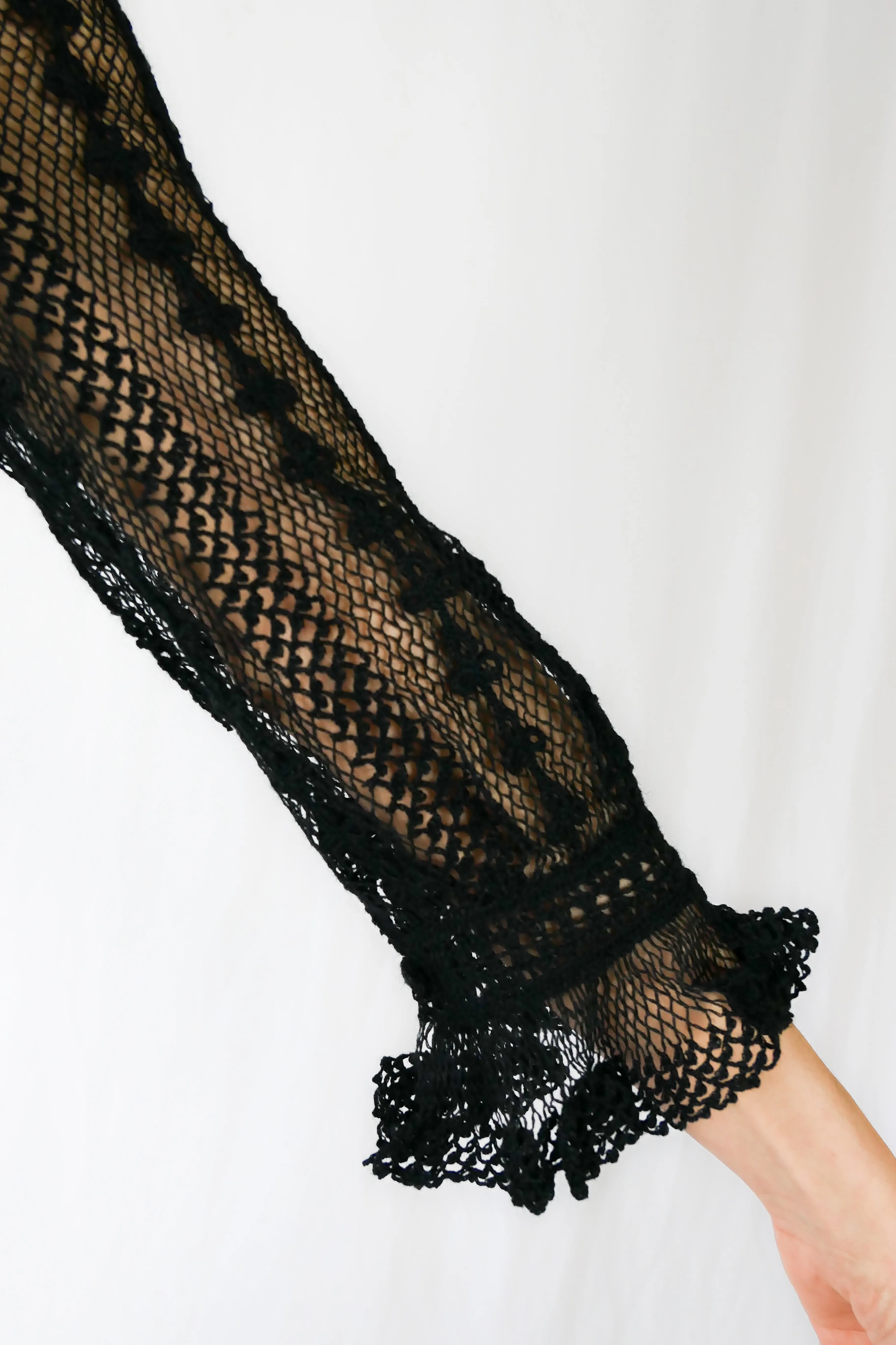 Lim's Vintage Original Hand Crocheted Midi Length Dress