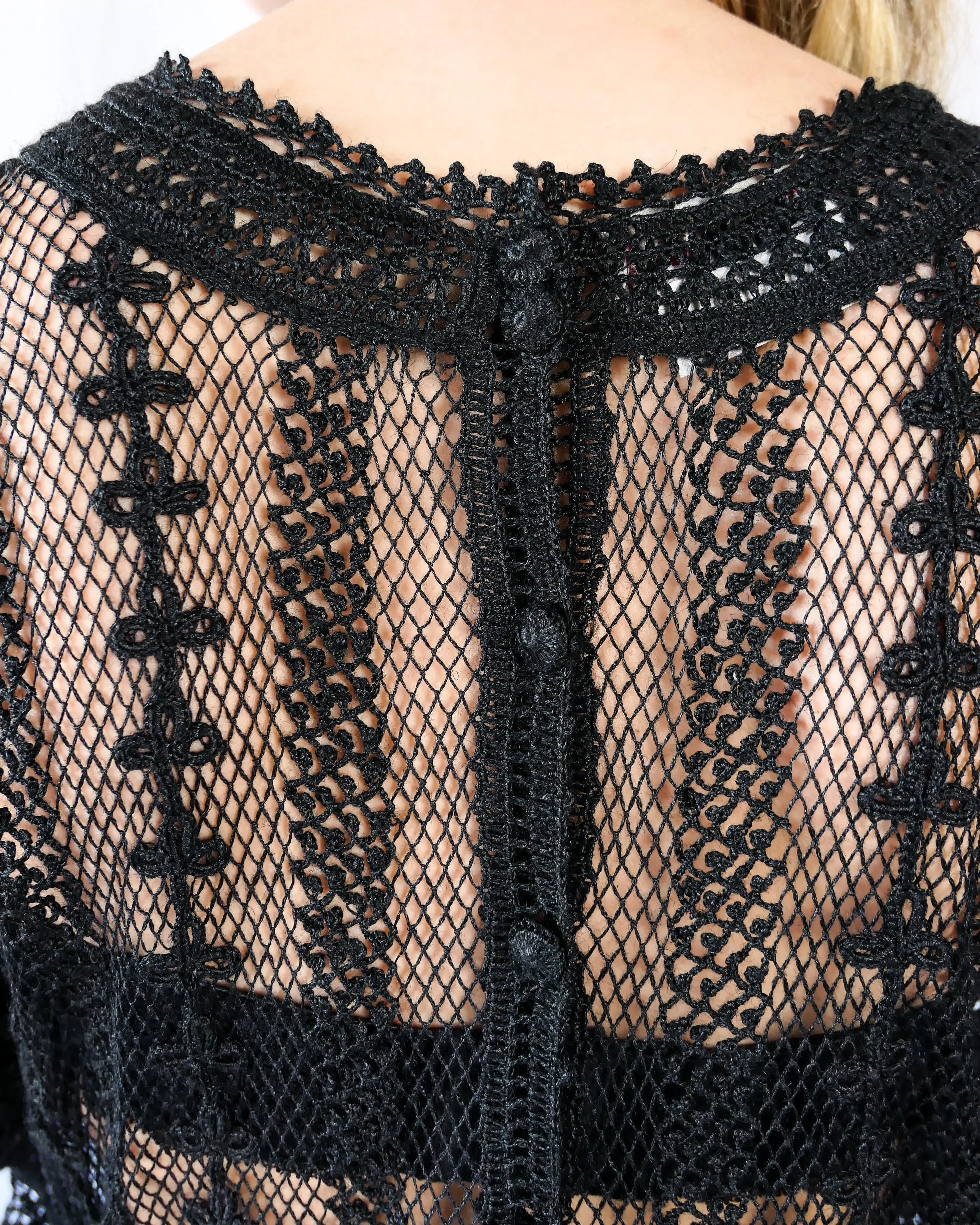 Lim's Vintage Original Hand Crocheted Midi Length Dress