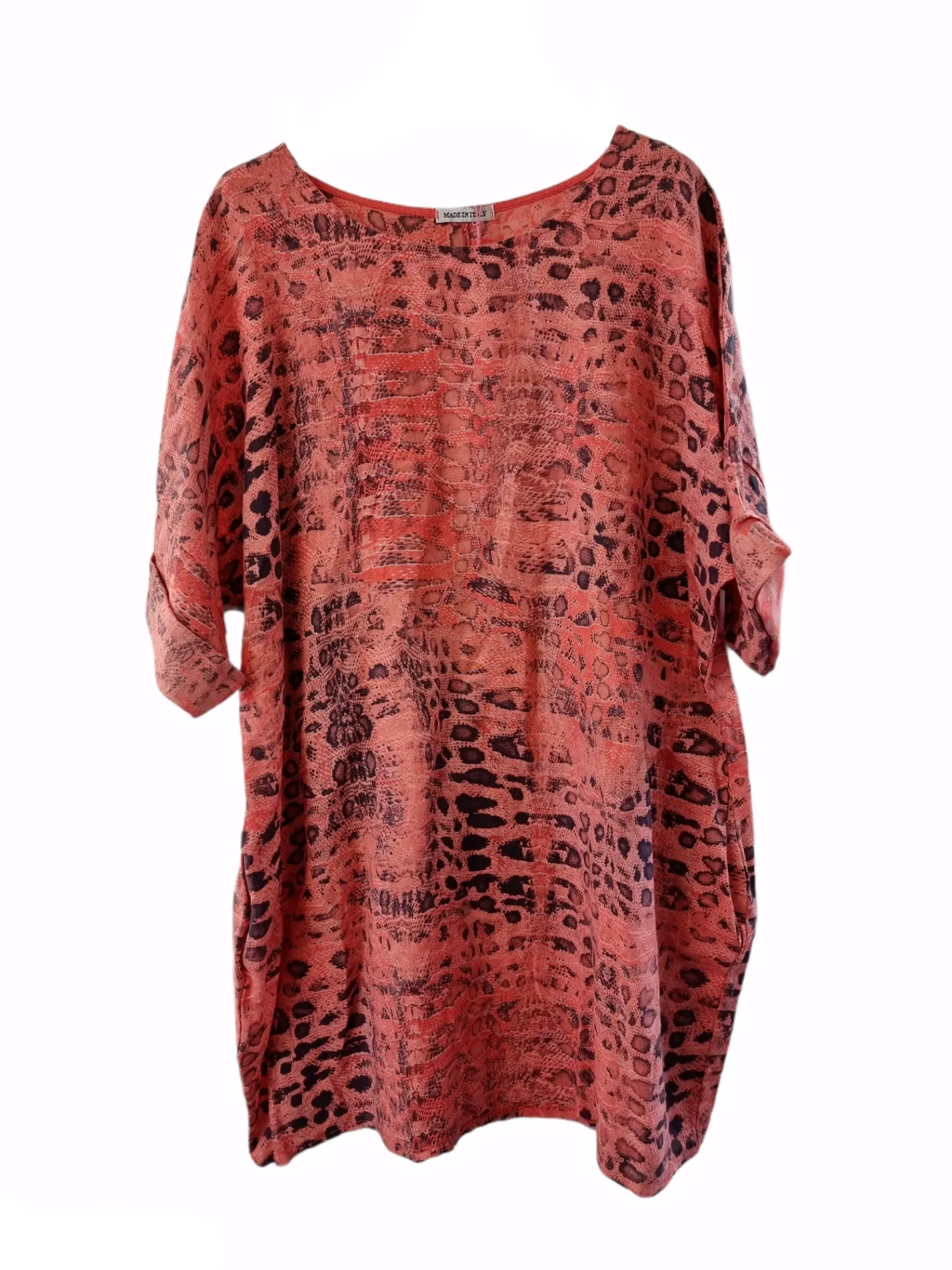 Linen Snake Print Tunic