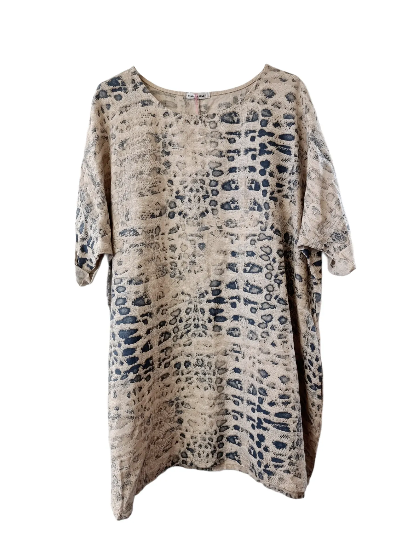 Linen Snake Print Tunic