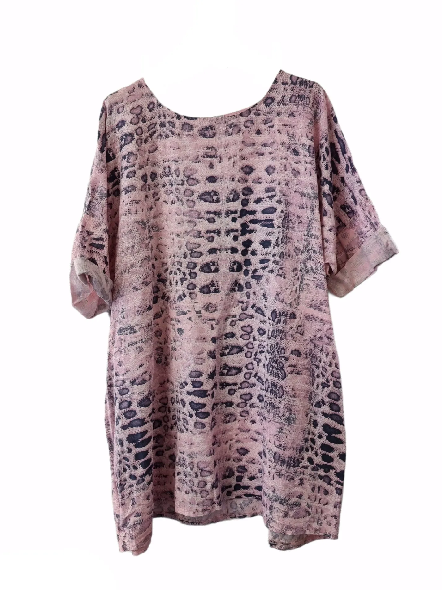 Linen Snake Print Tunic