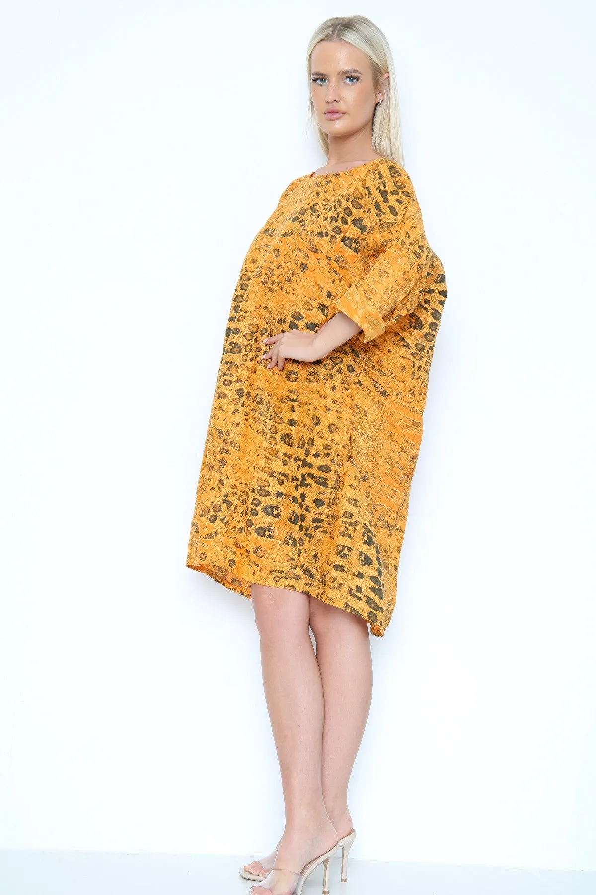 Linen Snake Print Tunic