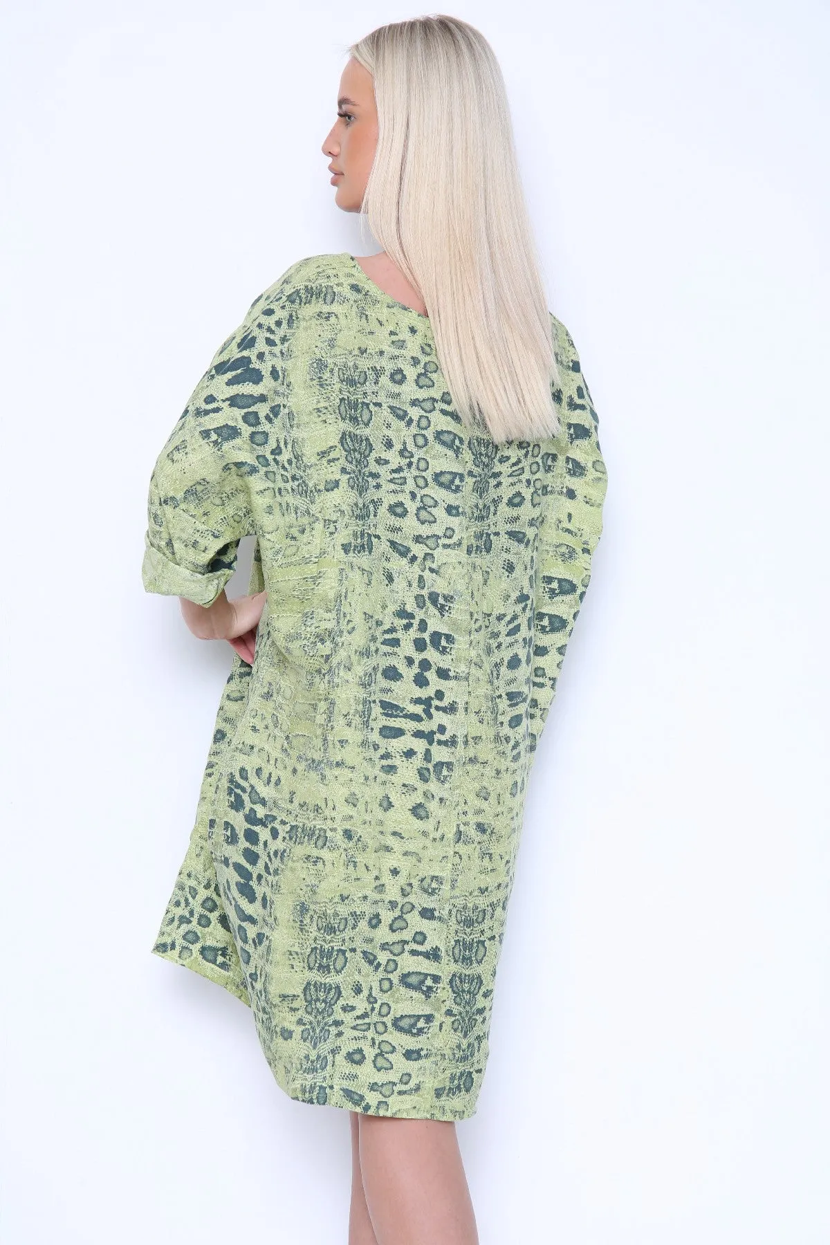 Linen Snake Print Tunic