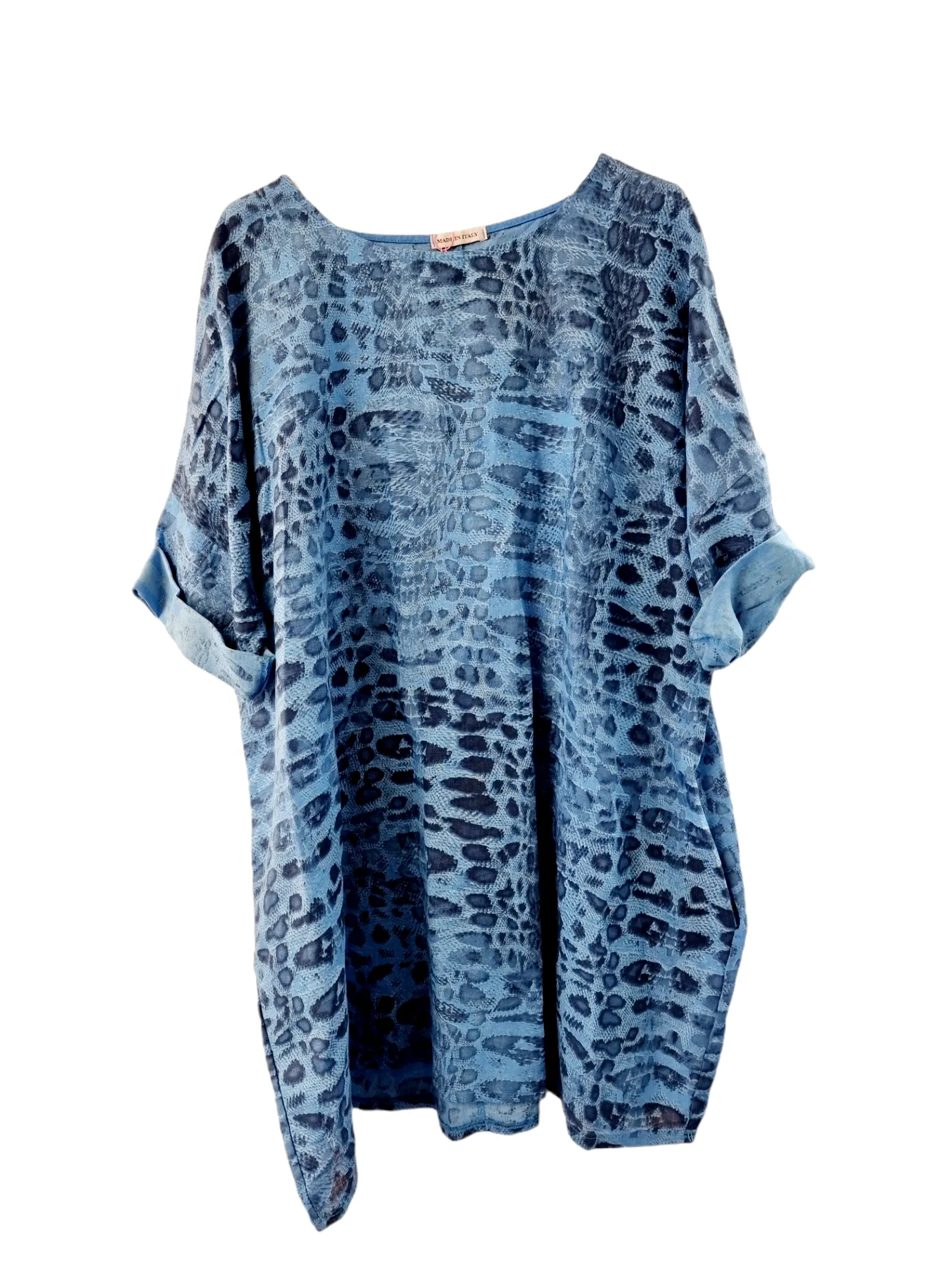 Linen Snake Print Tunic