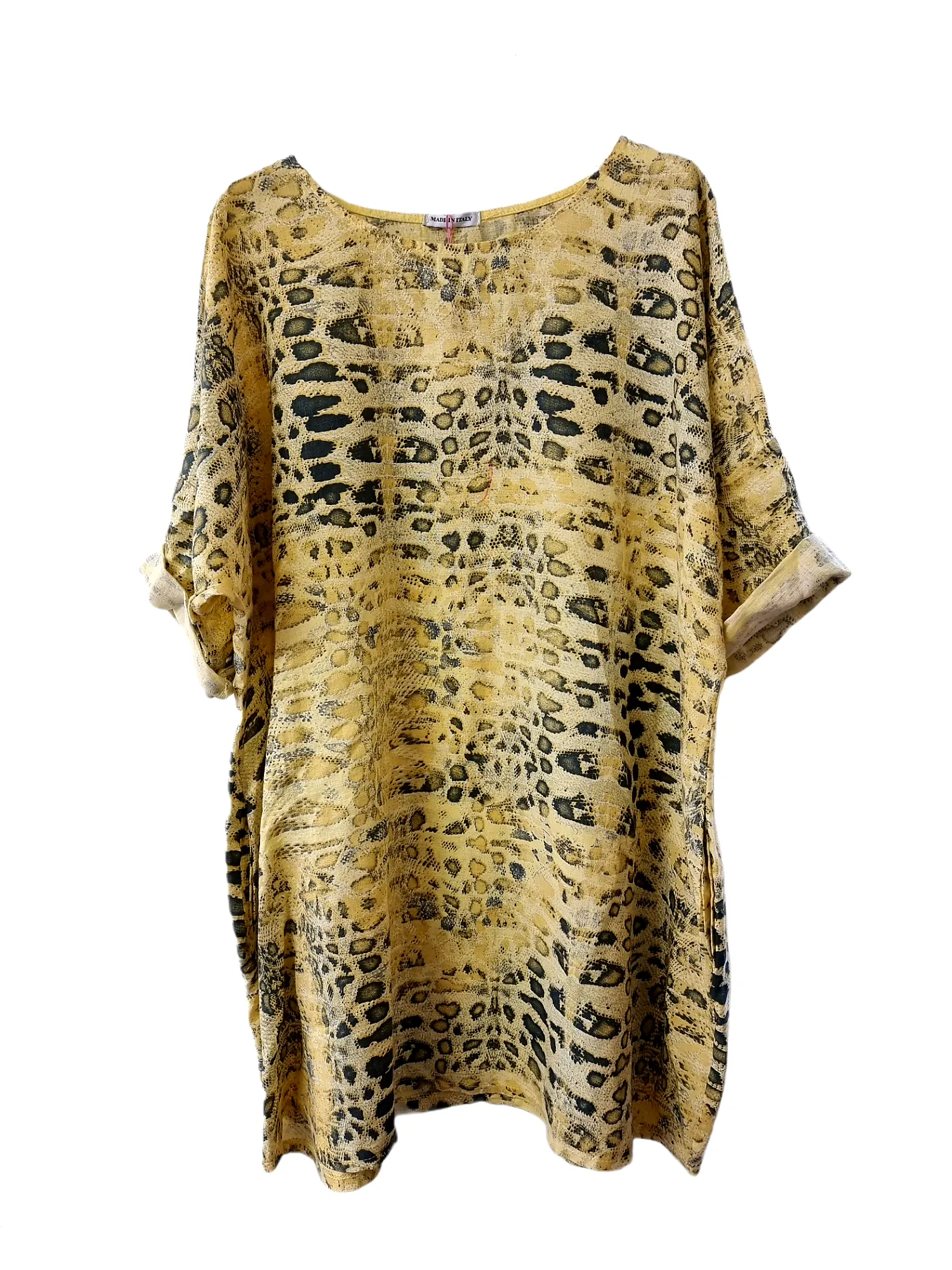 Linen Snake Print Tunic
