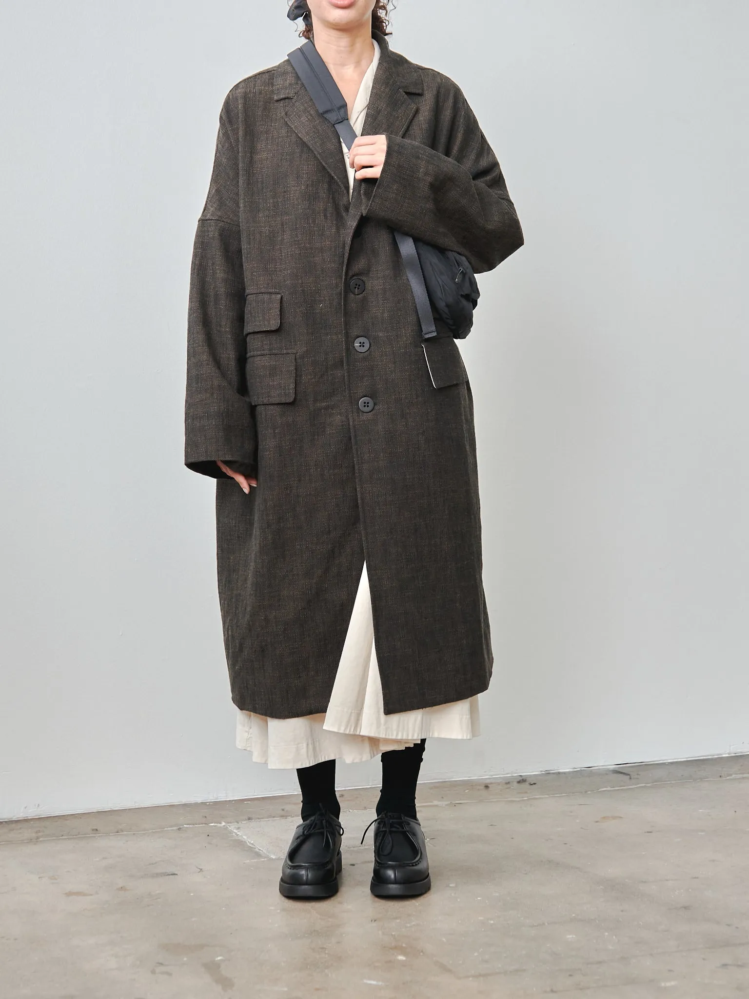 Loose Coat - Cotton Wool Natte