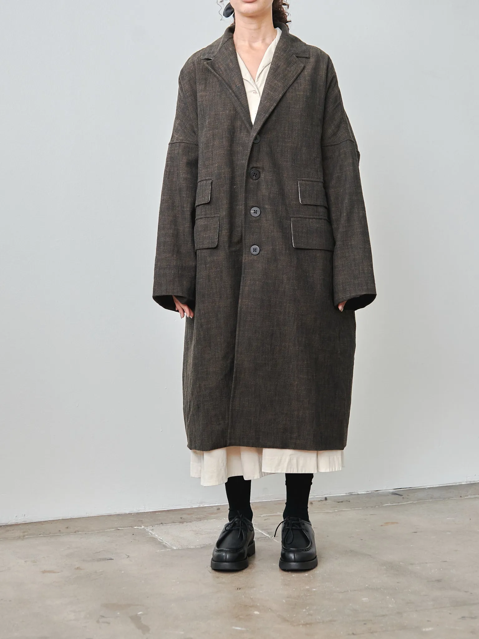 Loose Coat - Cotton Wool Natte