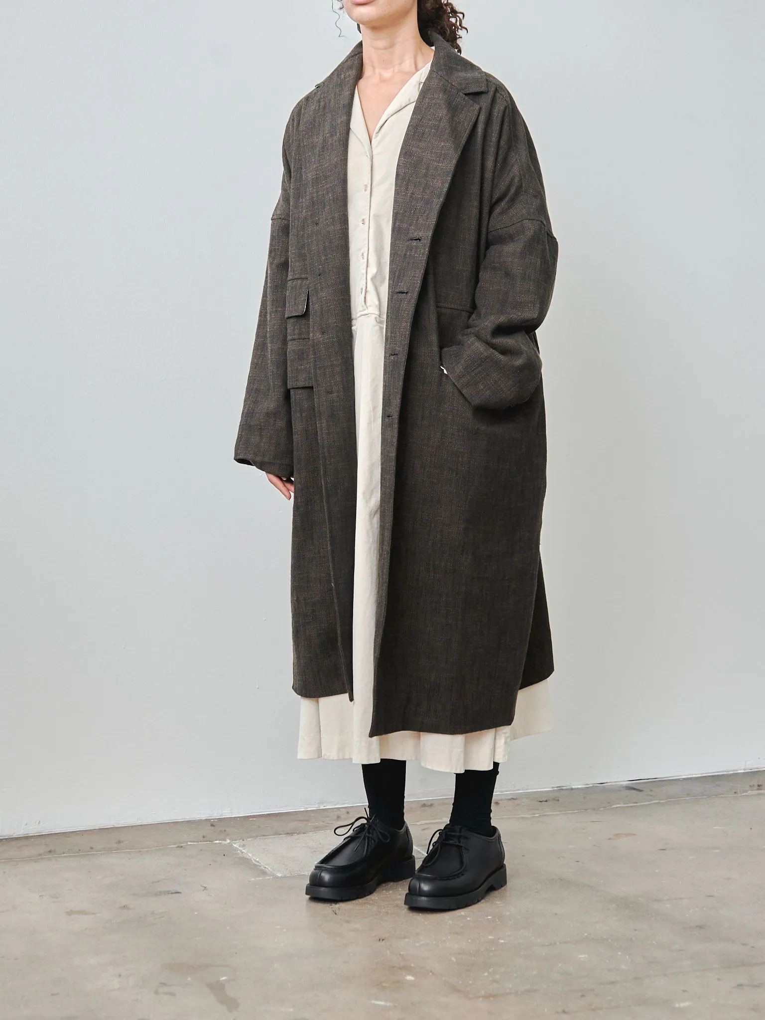 Loose Coat - Cotton Wool Natte