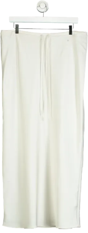 Lounge Underwear White Satin Maxi Skirt UK XXL