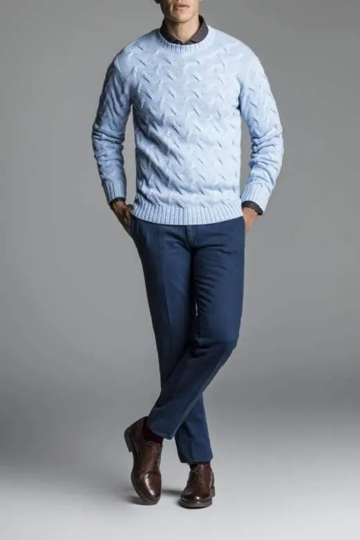 Maglia paricollo a treccia in lana cashmere - Kevin Spacey
