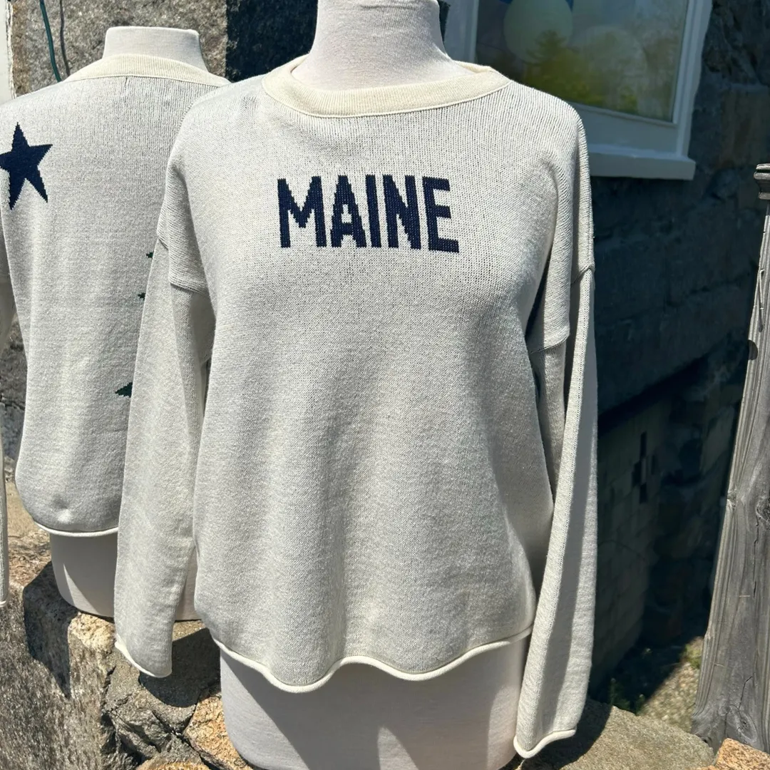 Maine Flag Boxy Sweater