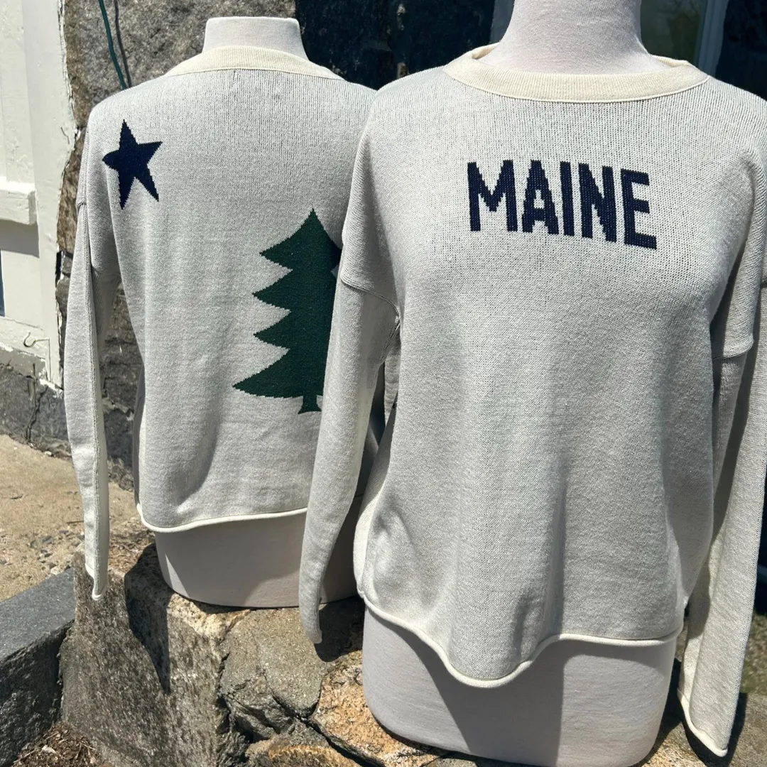 Maine Flag Boxy Sweater