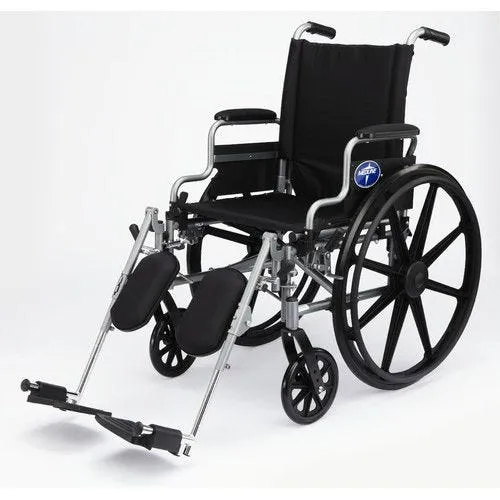 Medline K4 Basic 18" Lightweight Wheelchair, Swing back Desk Length Arms, Elevating Legrests