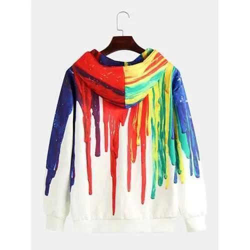 Mens Colorful Graffiti Hoodies