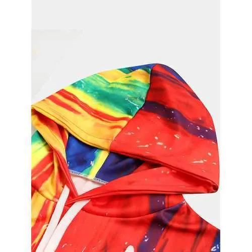 Mens Colorful Graffiti Hoodies