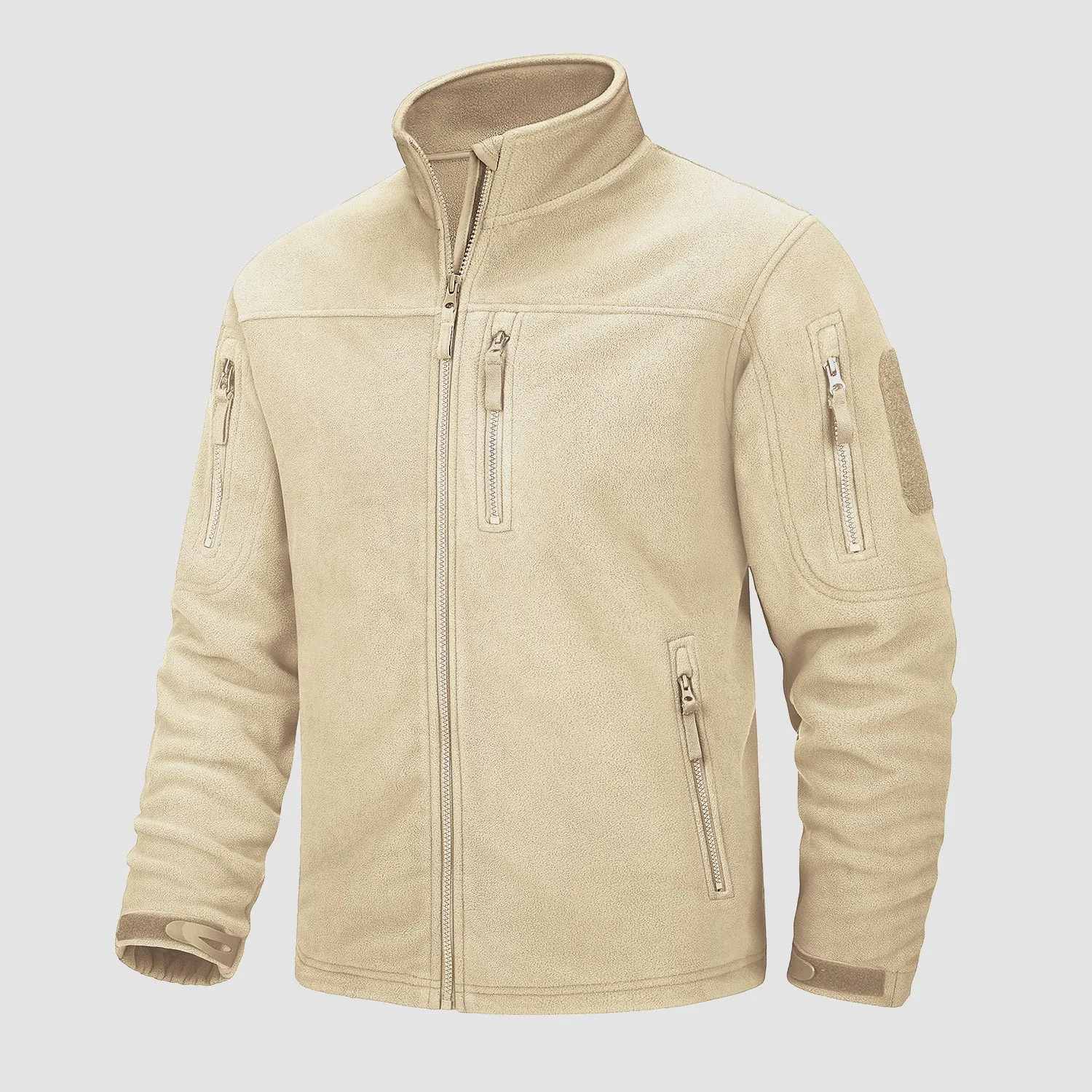 Men's Fleece Tactical Jacket Stand Collar Military Field Jackets