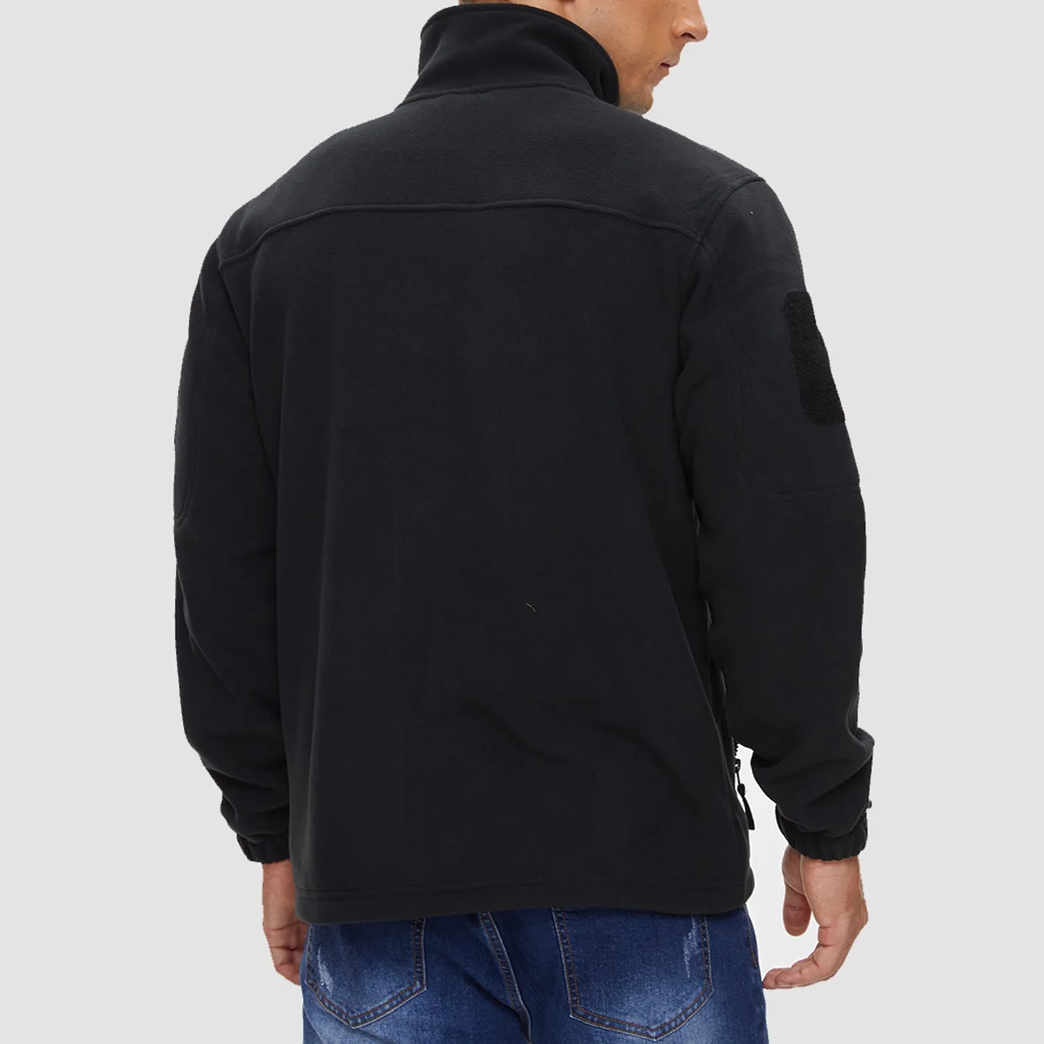 Men's Fleece Tactical Jacket Stand Collar Military Field Jackets